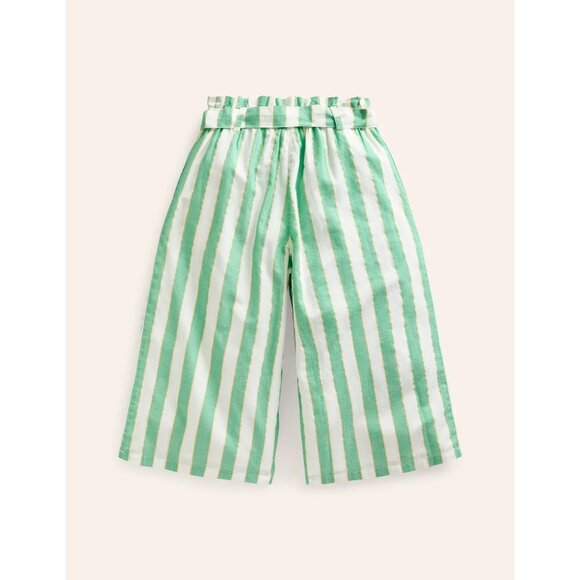BODEN MINI Girl's Green Striped Wide Leg Pants Size 11 Years NEW NWT - Picture 2 of 3